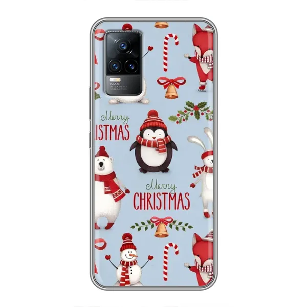 Чехол с рисунком «Рождественский» для Vivo V21