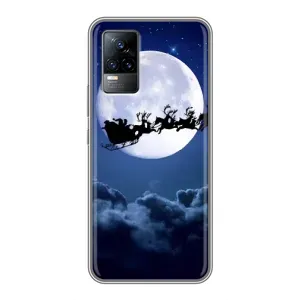 Чехол Санта Клаус для Vivo V21 (Санта - луна)