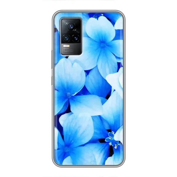 Чехол с рисунком «Синие цветы» для Vivo V21 Чехол с рисунком «Синие цветы» для Vivo V21