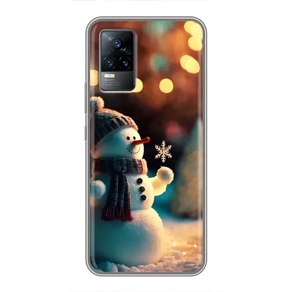 Чехол с рисунком «Снеговик праздничный» для Vivo V21 Чехол с рисунком «Снеговик праздничный» для Vivo V21