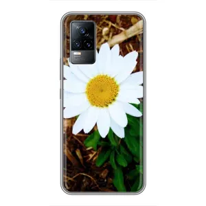 Чехол с ромашками на Vivo V21E (Белая ромашка)