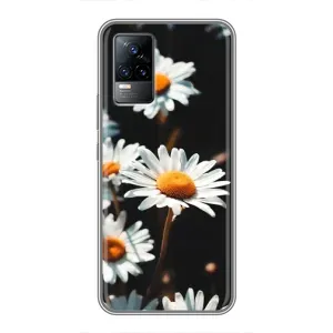 Чехол с ромашками на Vivo V21E (Белые ромашки)