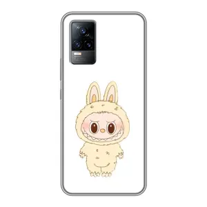 Чохол з принтом Лабубу для Vivo V21E (Бежевий Лабубу)