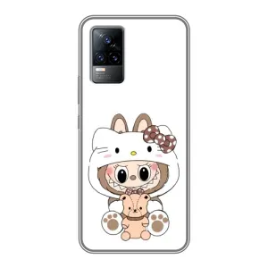 Чохол з принтом Лабубу для Vivo V21E (Білий Лабубу)