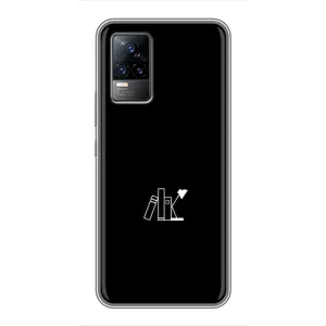 Чехол с картинками на черном фоне для Vivo V21E (Книжки)