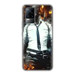 Силиконовый чехол с картинкой "Герой Pubg" на Vivo V21E (Man Пубг)