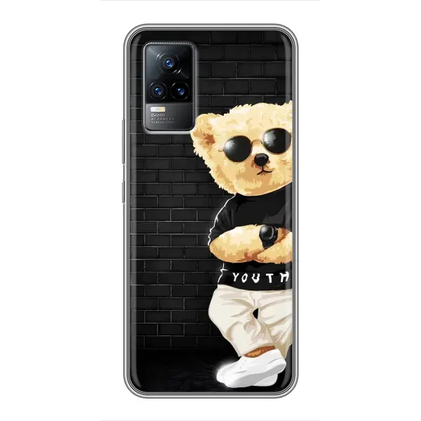 Чехол с рисунком «Мишка в очках» для Vivo V21E Чехол с рисунком «Мишка в очках» для Vivo V21E