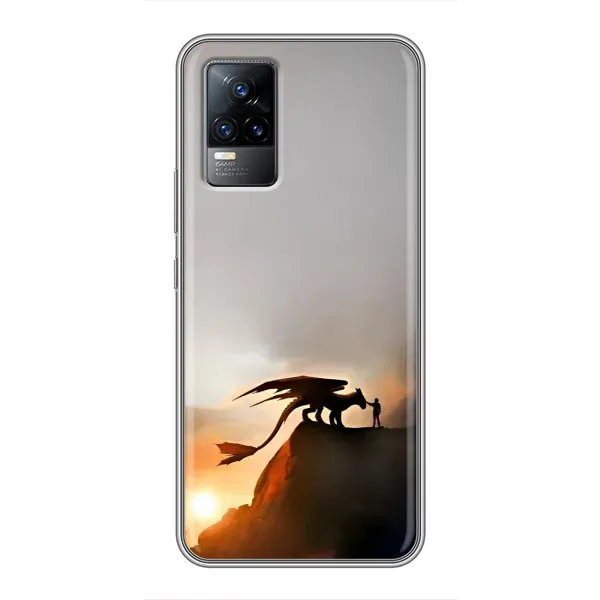 Чехол с рисунком «Мультиик Беззубик» для Vivo V21E