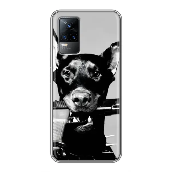 Чехол с рисунком «Опасный доберман» для Vivo V21E Чехол с рисунком «Опасный доберман» для Vivo V21E