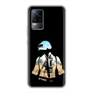 Силиконовый чехол с картинкой "Герой Pubg" на Vivo V21E (Пубг мен)