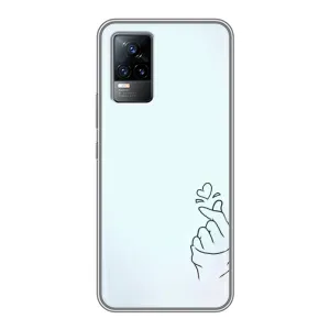 Чехлы (Знак сердечка) на Vivo V21E (Сердце на голубом)