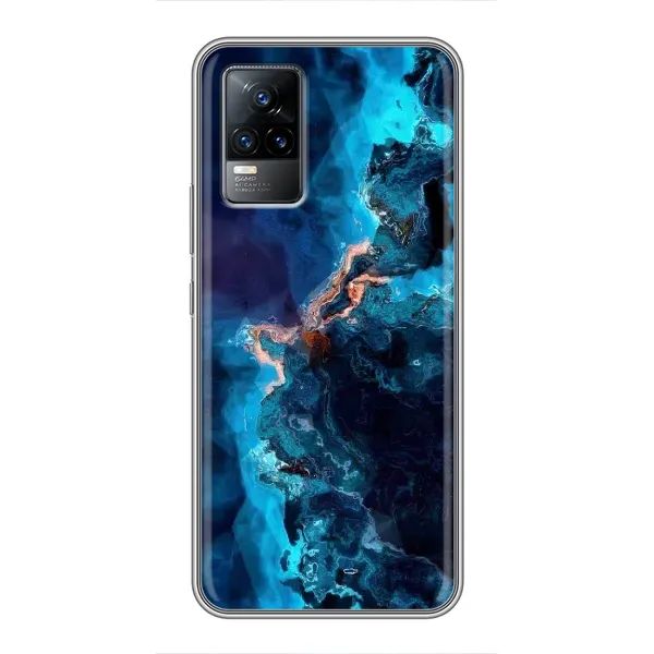 Чехол с рисунком «Синий мрамор» для Vivo V21E Чехол с рисунком «Синий мрамор» для Vivo V21E