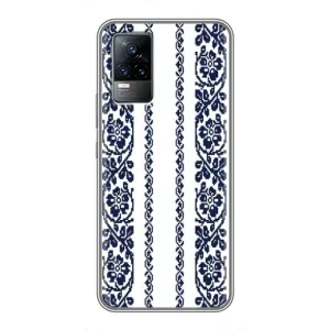 Силиконовый Чехол на Vivo V21E с картинкой Вышиванки (Синяя вышиванка)
