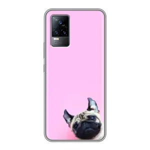 Бампер для Vivo V21E з картинкою "Песики" (Собака на рожевому)