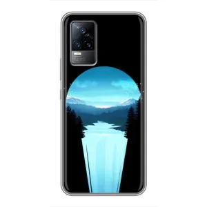 Летний Чехол на Vivo V21E (Синий Водопад)