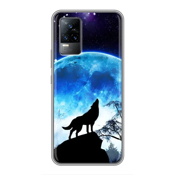 Чехол с рисунком «Воет на луну» для Vivo V21E Чехол с рисунком «Воет на луну» для Vivo V21E