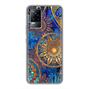 Чехлы со смыслом для Vivo V21E (Золотые узоры)