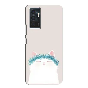 Чехол на тематику: Коты для Vivo V23e (Белый котик)