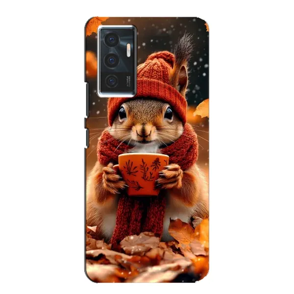 Чехол с рисунком «Белка с кофе» для Vivo V23e Чехол с рисунком «Белка с кофе» для Vivo V23e