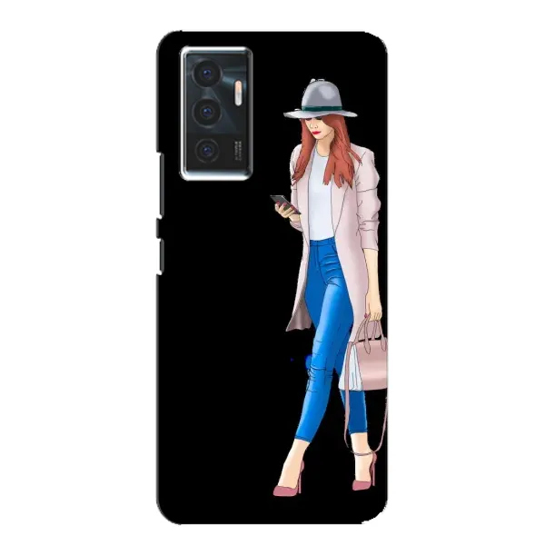Чехол с рисунком «Девушка со смартфоном» для Vivo V23e Чехол с рисунком «Девушка со смартфоном» для Vivo V23e