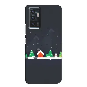 Силиконовый бампер на рождество для Vivo V23e (Город зимний)