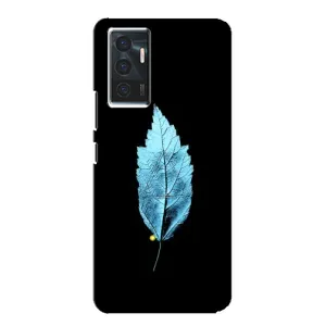Чохол з картинками на чорному фоні для Vivo V23e (Листя)