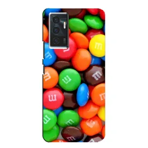 Чохол з зображенням смачної їжі для Vivo V23e (Різнокольорові M&M'S)