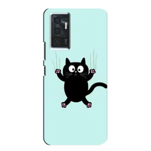 Силиконовый чехол с котиком для Vivo V23e (Падающий кот)