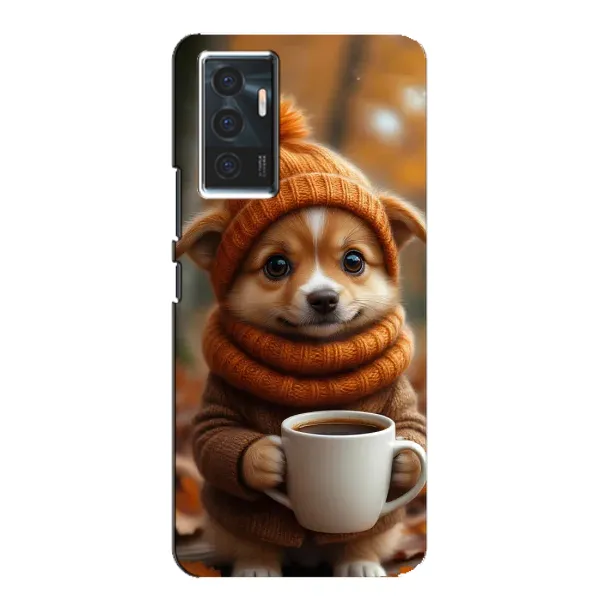 Чехол с рисунком «Собачка с кофе» для Vivo V23e Чехол с рисунком «Собачка с кофе» для Vivo V23e