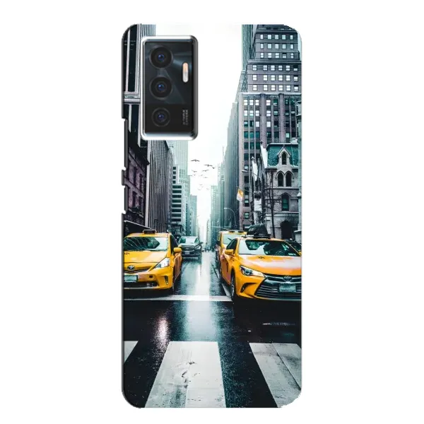 Чехол с рисунком «Такси» для Vivo V23e