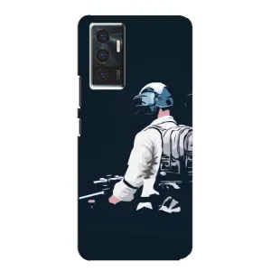 Силиконовый чехол с картинкой "Герой Pubg" на Vivo V23e (В экиперовке)