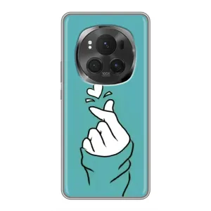 Чехлы (Знак сердечка) на ViVO X200 PRO (Сердечко на бирюзовом)