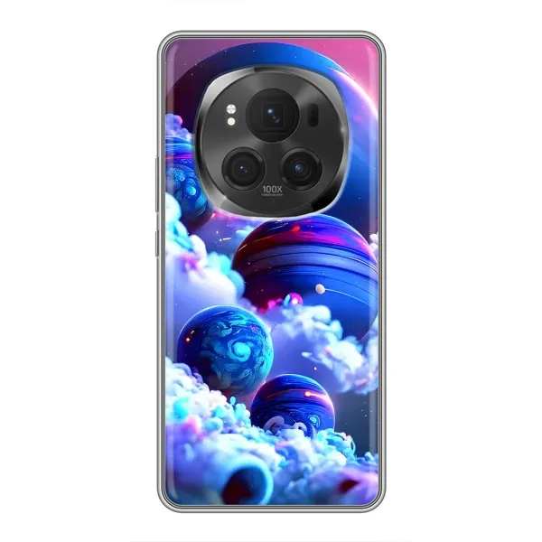 Чехол с рисунком «Синие планеты» для Vivo X200 PRO