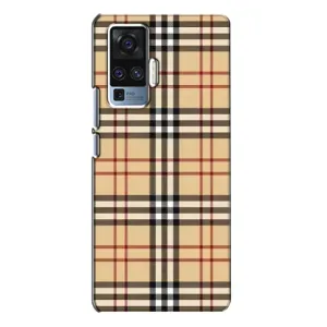 Чехол с Брендами одежды на Виво Х50 Про (Burberry стиль)