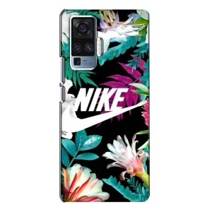 Силиконовый Чехол на Vivo X50 Pro с картинкой Nike (Цветочный Nike)