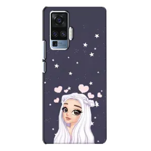 Чохол Стильні дівчата на Vivo X50 Pro (Дівчина та серця)