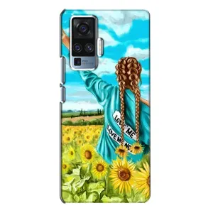 Чохол Стильні дівчата на Vivo X50 Pro (Дівчина на полі)
