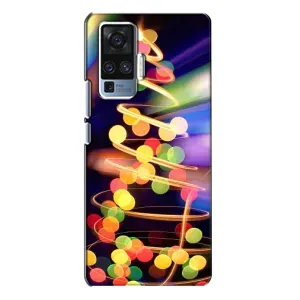 Чехол Новогодняя Елка на Vivo X50 Pro (Гирлянды)