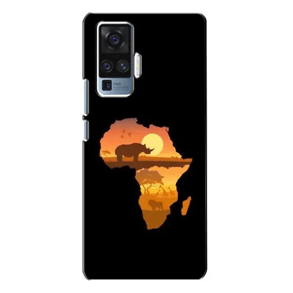 Чехол с рисунком «Карта» для Vivo X50 Pro