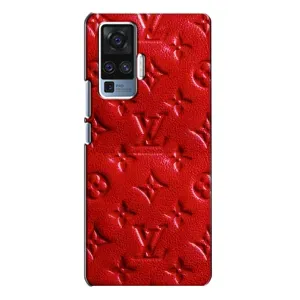 Текстурный Чехол Louis Vuitton для Виво Х50 Про (Красный ЛВ)