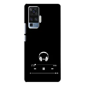 Чехол с картинками на черном фоне для Vivo X50 Pro (Плеер)