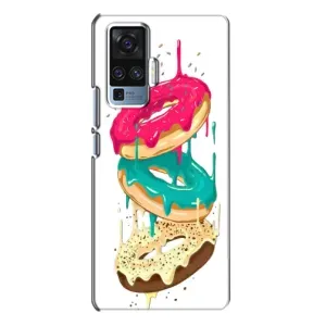 Чехол с изображением вкусной еды для Vivo X50 Pro (Сочные пончики)