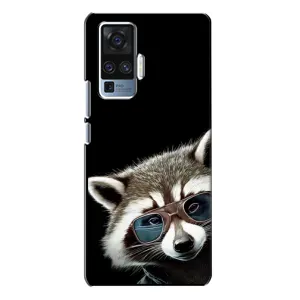 Силиконовый Чехол с Енотами на Vivo X50 Pro (Стильный Енот)