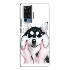Бампер для Vivo X50 Pro с картинкой "Песики" (Собака Хаски)