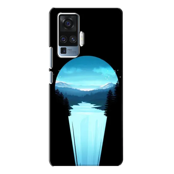 Чехол с рисунком «Синий Водопад» для Vivo X50 Pro