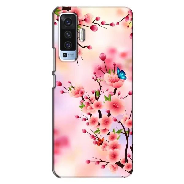 Чехол с рисунком «Бабочки на сакуре» для Vivo X50 Чехол с рисунком «Бабочки на сакуре» для Vivo X50