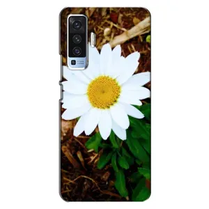 Чехол с ромашками на Vivo X50 (Белая ромашка)