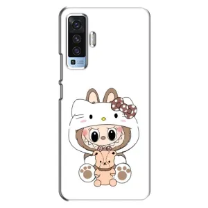 Чохол з принтом Лабубу для Vivo X50 (Білий Лабубу)