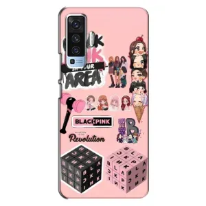 Чехлы с картинкой для Vivo X50 (BLACK PINK коллаж)