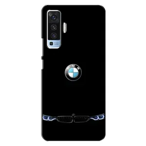 Силиконовый бампер с картинкой машины на Vivo X50 (Черный BMW)